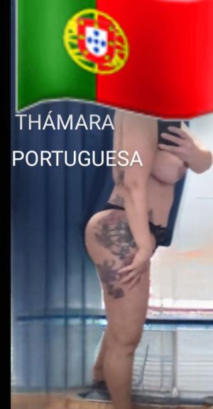 THÁMARA Portuguesa das tatuajes garganta profunda 