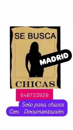 PLAZA PARA CHICAS MAYORES DE 18 AÑOS, MADRID 